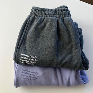 NWOT Collection of two Barstool Sport: Call Her Daddy Sweatpants.  Size: Medium